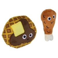 Mad Cat Chicken and Waffles Twin Pack Catnip & Silvervine Cat Toy