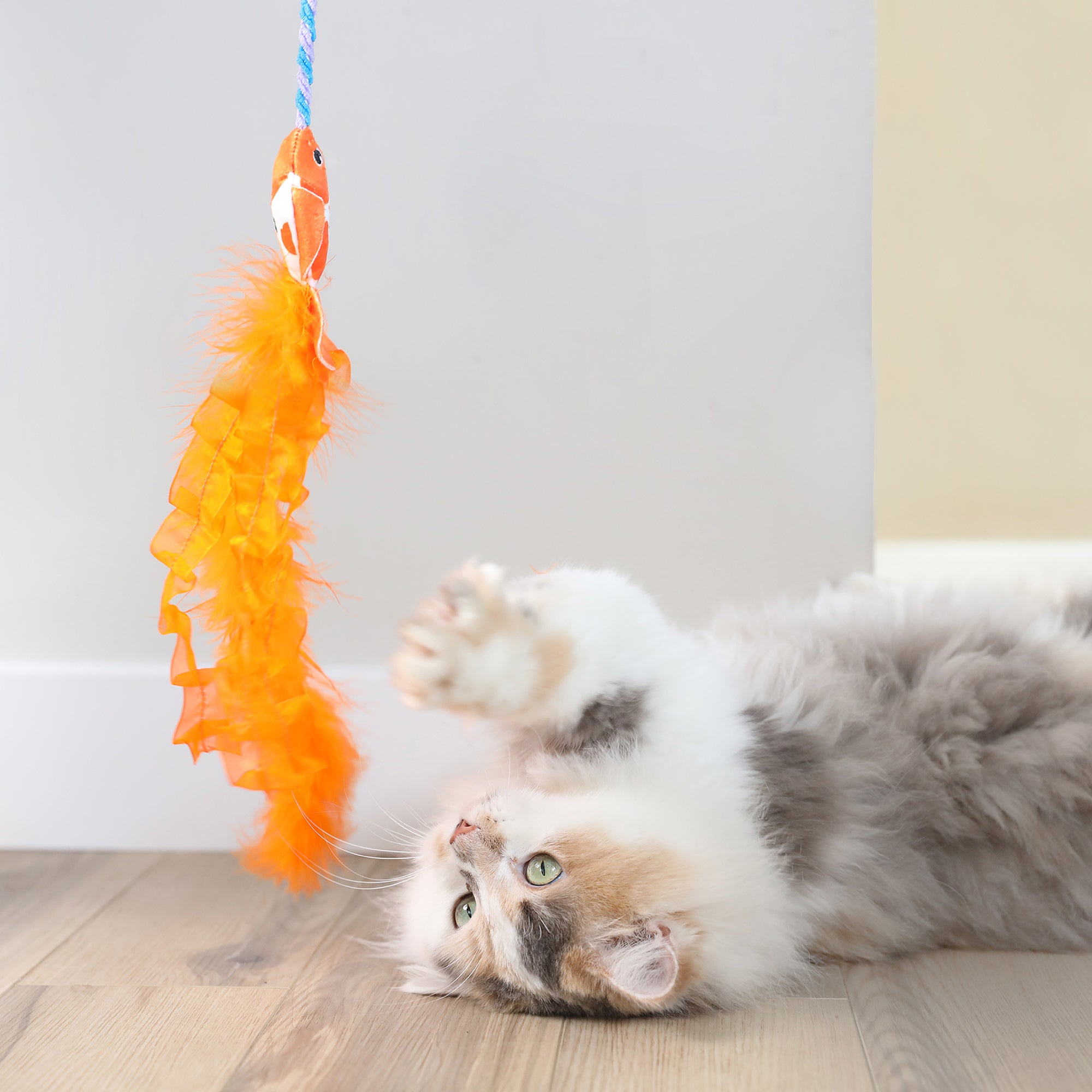 Quirky Kitty Cute Koi Wand Cat Toy