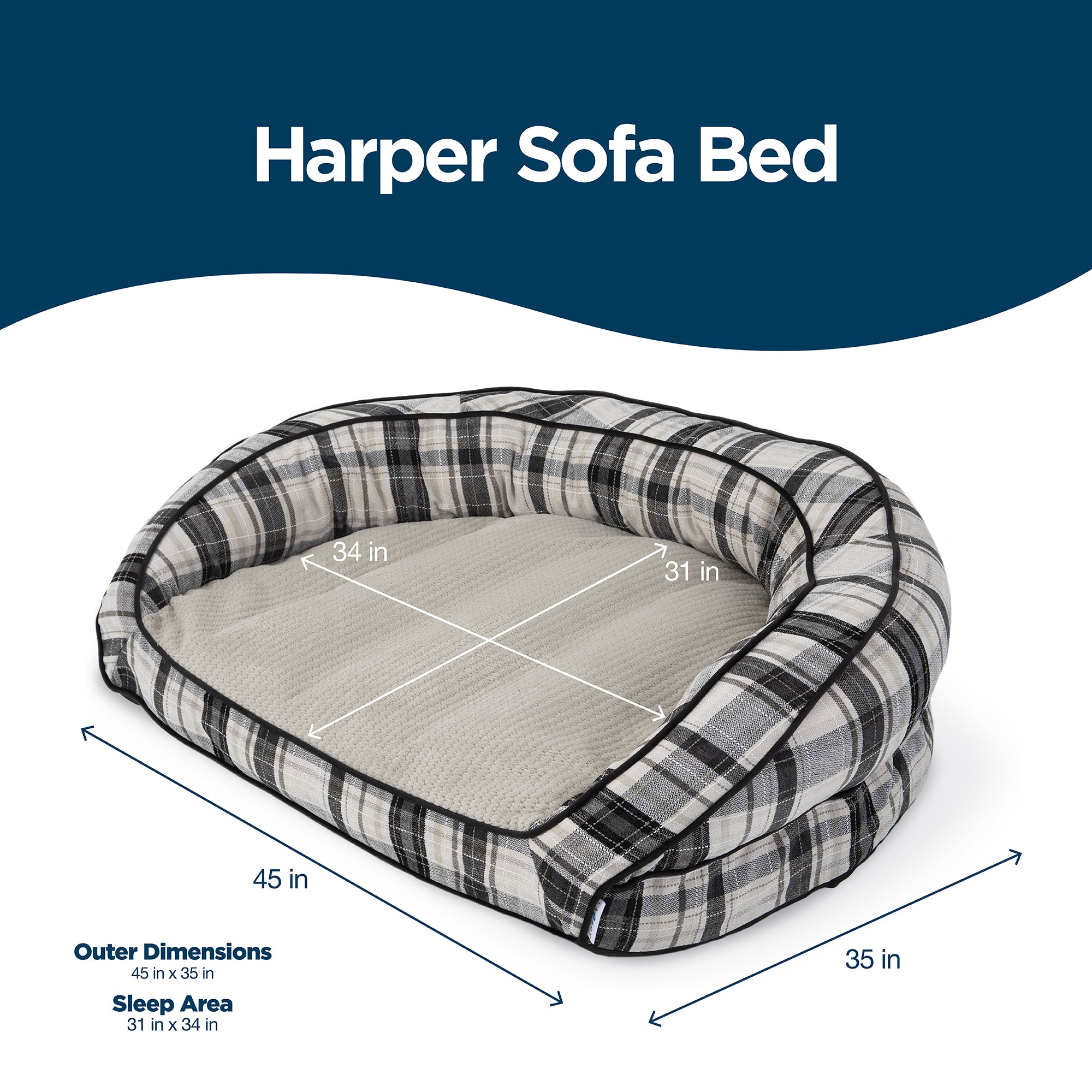 a-Z-Boy Harper Dog Bed Sofa Plaid