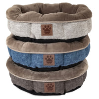 SnooZZy Rustic Elegance Shearling Round Pet Bed. SKUS: 7024031