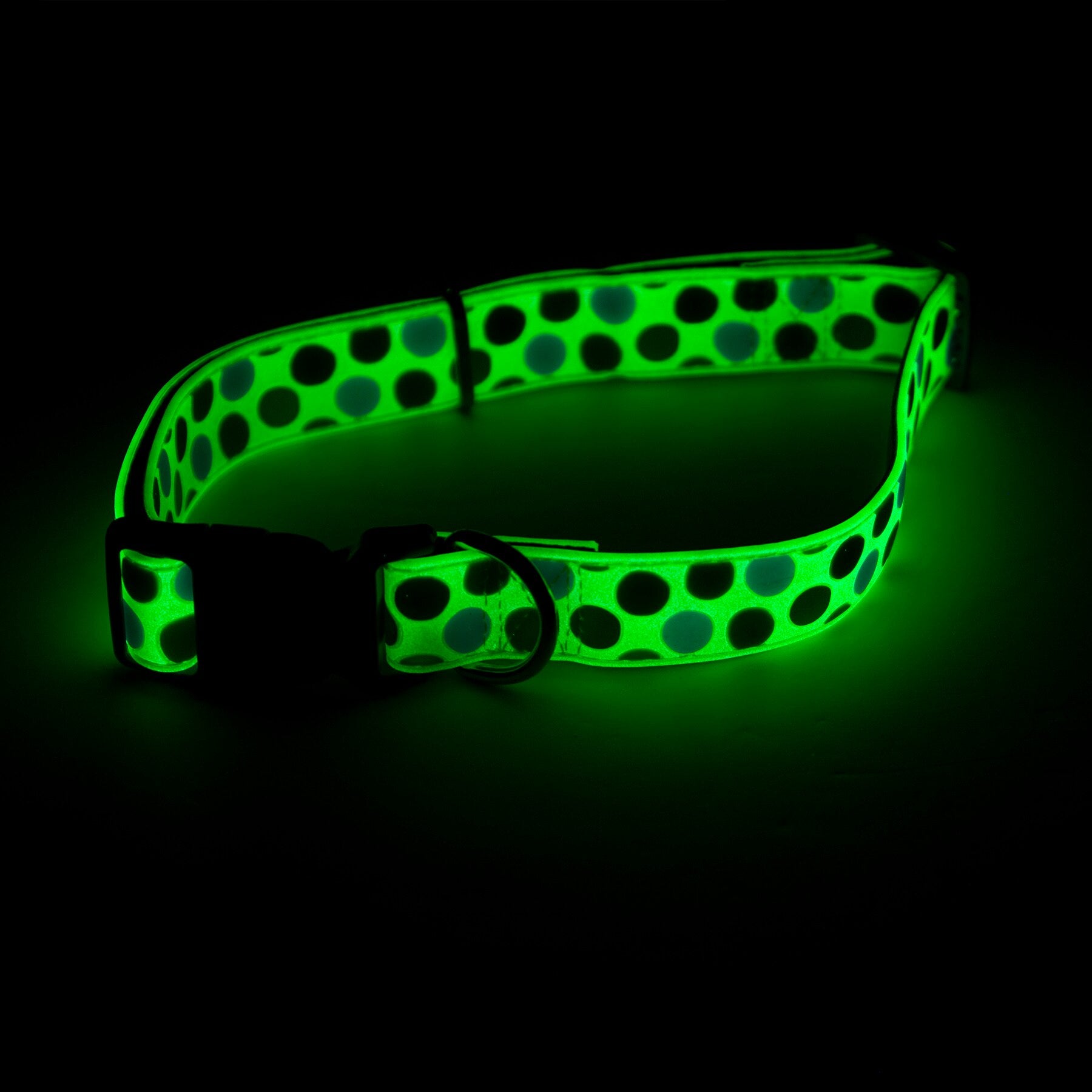 Petmate Green Dots Glow in the Dark Dog Collar