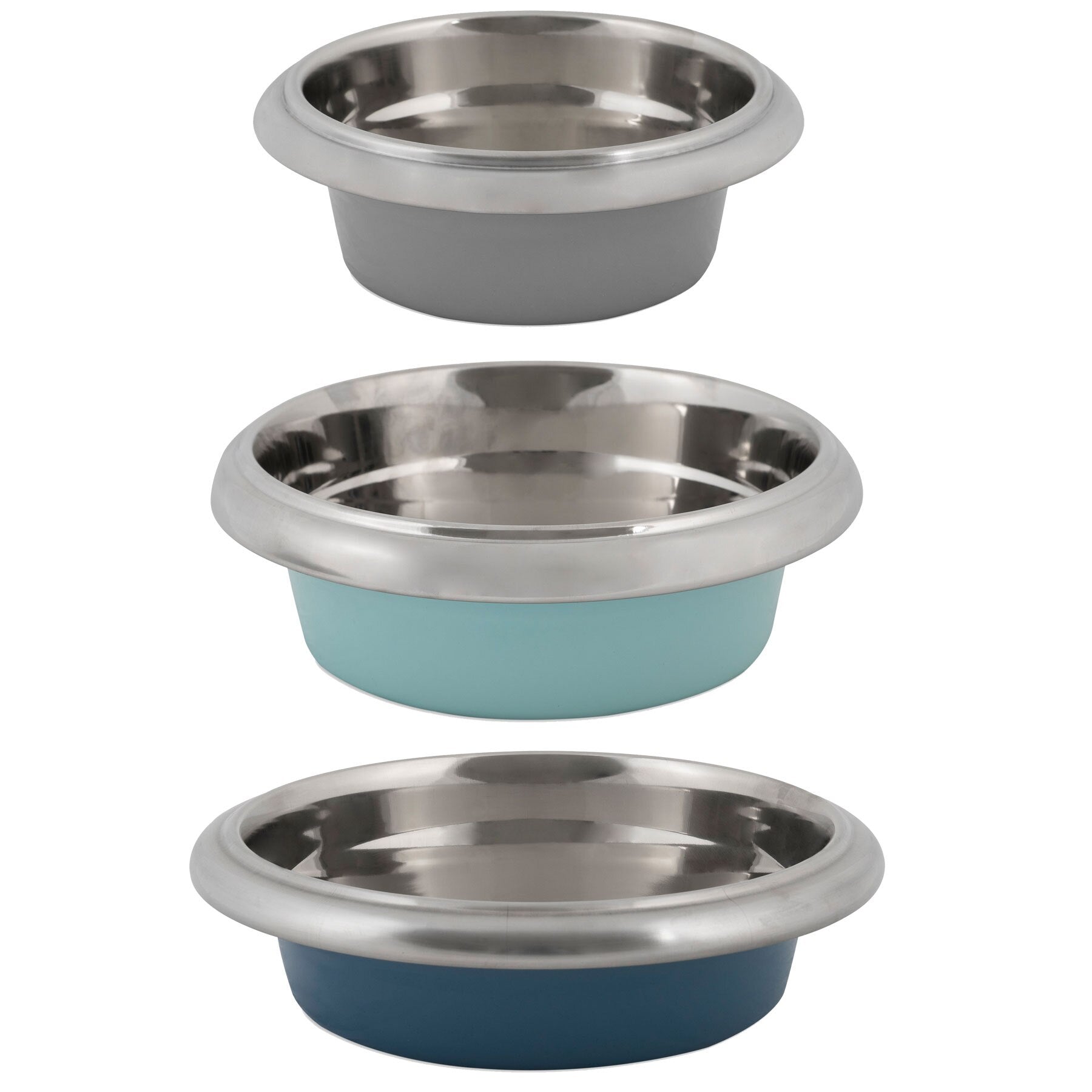 Petmate 12 Cup Easy Grip Stainless Steel Bowl