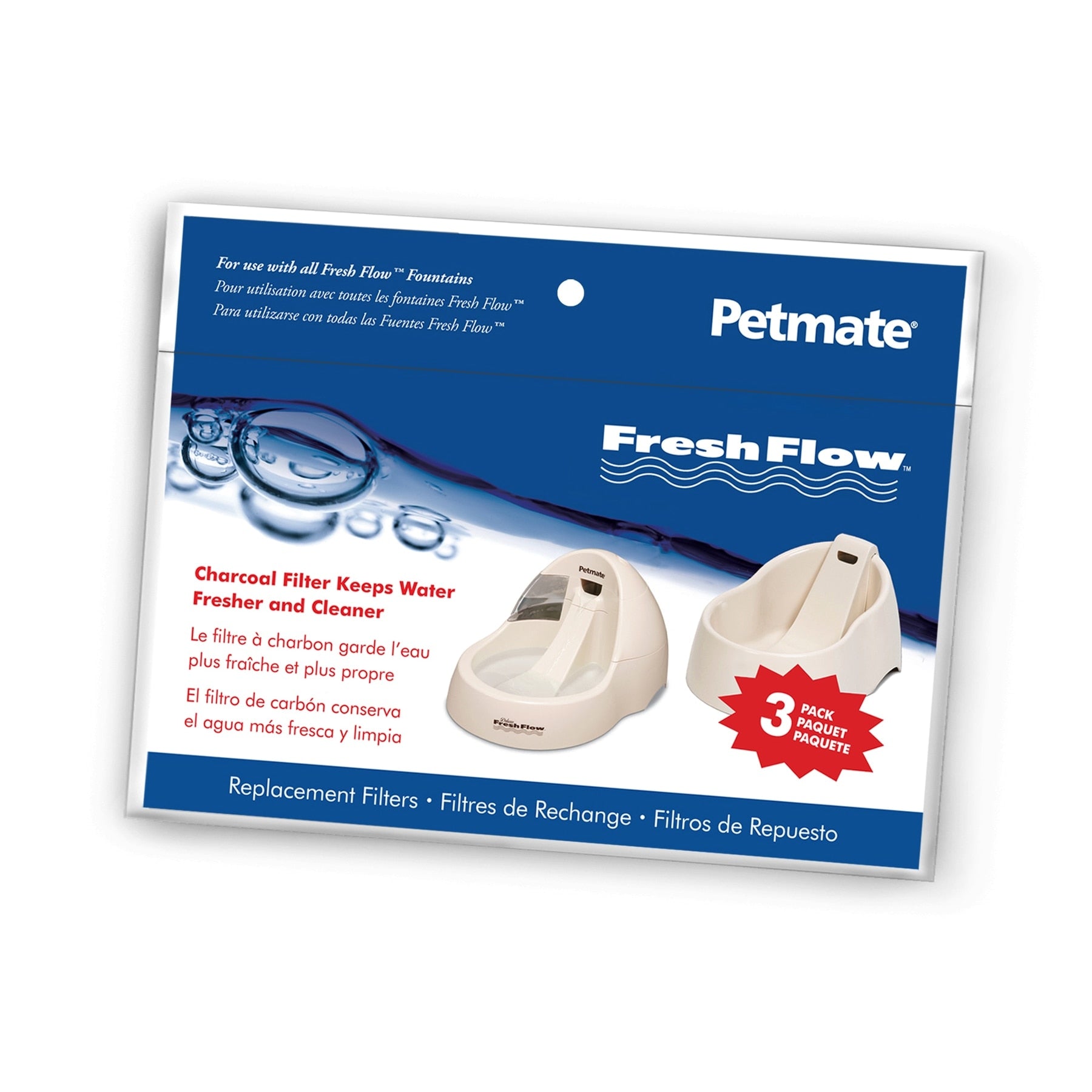 Petmate Fresh Flow Replacement Charcoal Filter Petmate