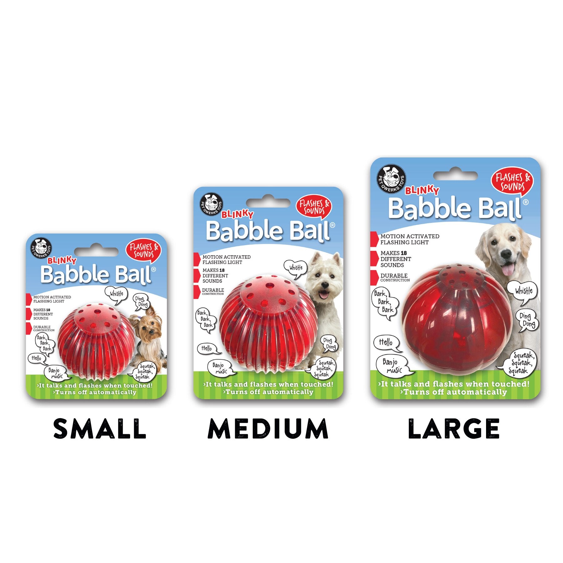 Pet Qwerks Blinky Babble Ball Petmate